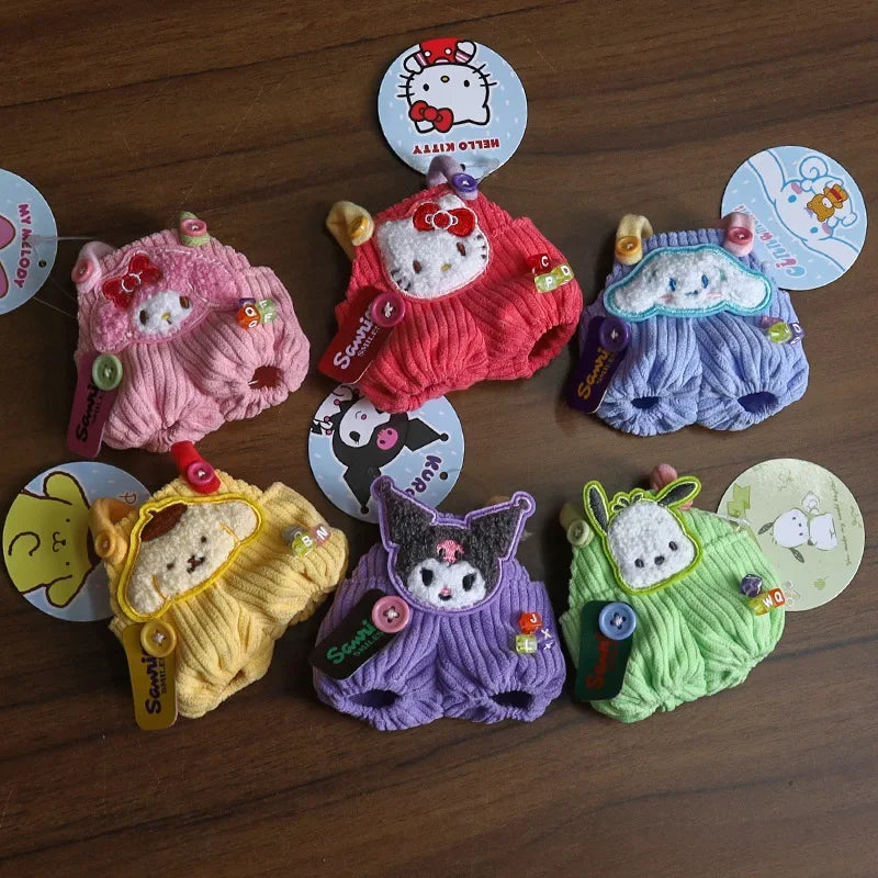 Labubu Doll Clothes Cute Overalls Sanrio Kuromi Cinnamoroll Clothes Cotton Doll Clothes Suitable for 17cm Dolls Children Gifts