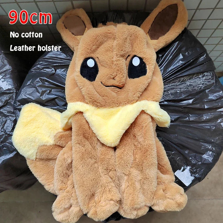 Huge Pokemon Charmander Eevee Squirtle Holster Plush Toys Big Pokémon Bulbasaur Semi-finished Leather Holster Kid Christmas Gift