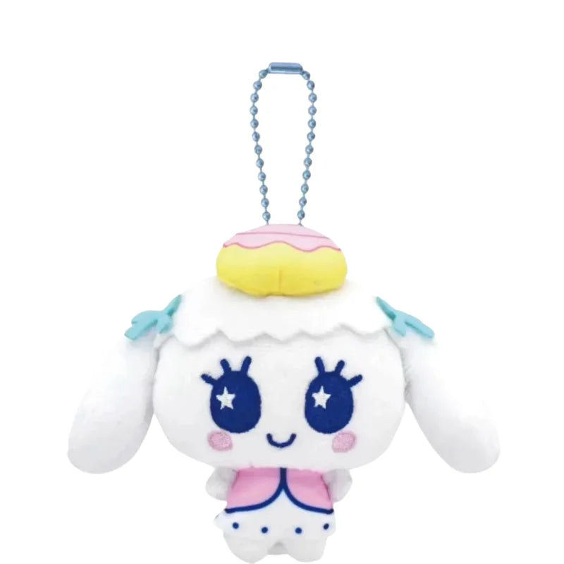 10cm NEW Tamagotchi Plush doll Keychain Kawaii Key Ring Sanrios Memetchi Melody Kuromi  Anime Mimitchi Bag Pendant Toys Gift