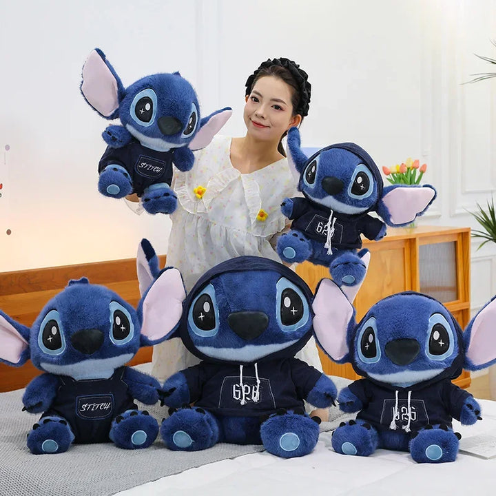 28/48cm Lilo and Stitch Disney Plush Toys Classics Kawaii Anime Cartoon Plushie Hoodie Stich Dolls Soft Stuffed Gift for Kids