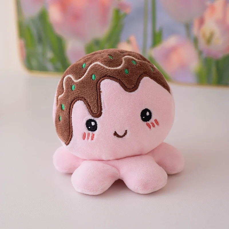 Mini Octopus in Pirate Boat Plushie Takoyaki Cosplay Octopus Soft Doll Birthday Gifts Creative Amusing Food Plush Toys Snacks