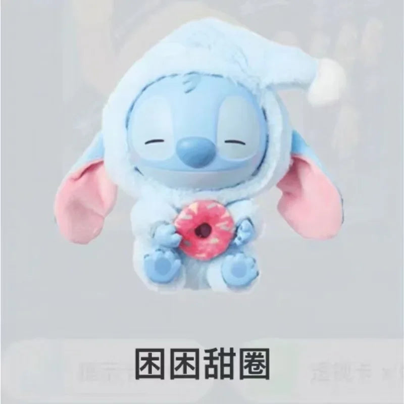 New Miniso Disney Stitch Eat Sleep Series Vinyl Blind Box Pendant Cute Doll Mystery Box Toy Plush Doll Holiday Gifts