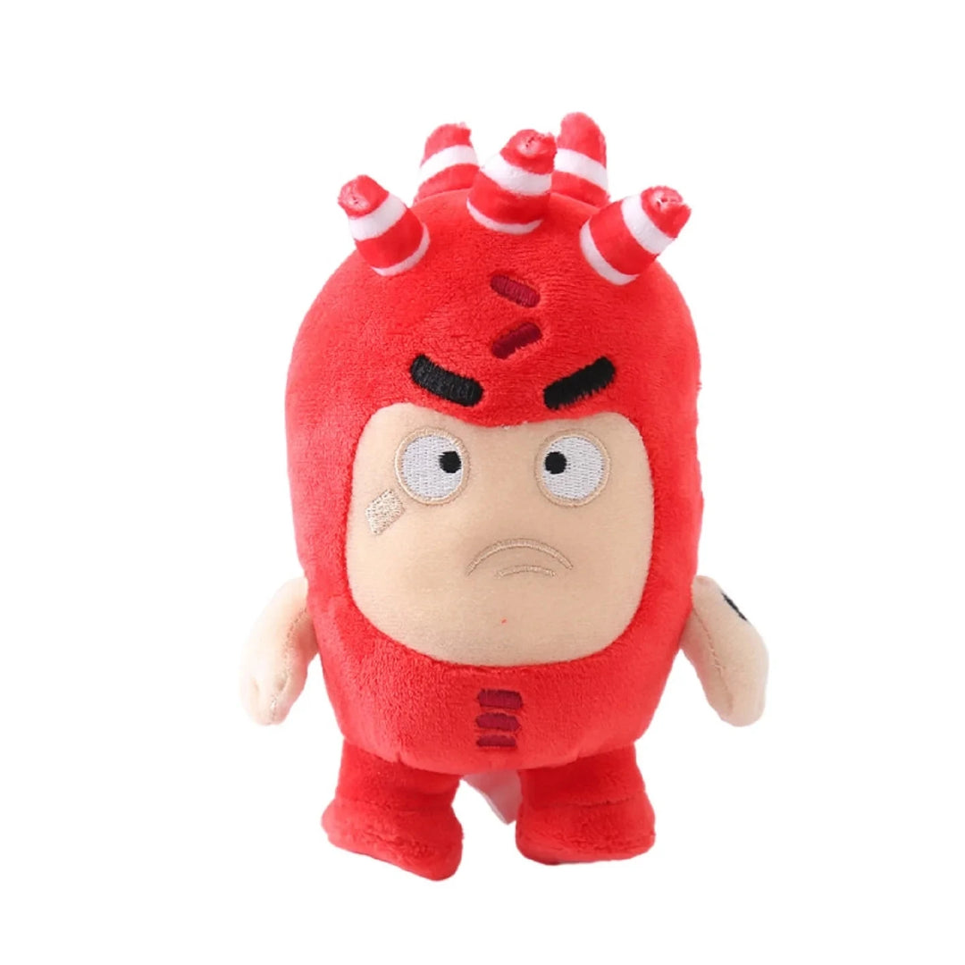 8pcs/Lot Oddbods Cartoon 18CM Fuse Jeff Newt Odd ZEE Bods Stuffed Plush Toy Doll For Kids Gifts PP Cotton Home Decoration