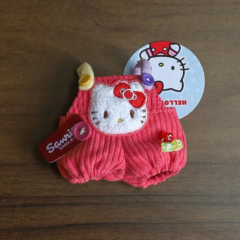 Labubu Doll Clothes Cute Overalls Sanrio Kuromi Cinnamoroll Clothes Cotton Doll Clothes Suitable for 17cm Dolls Children Gifts