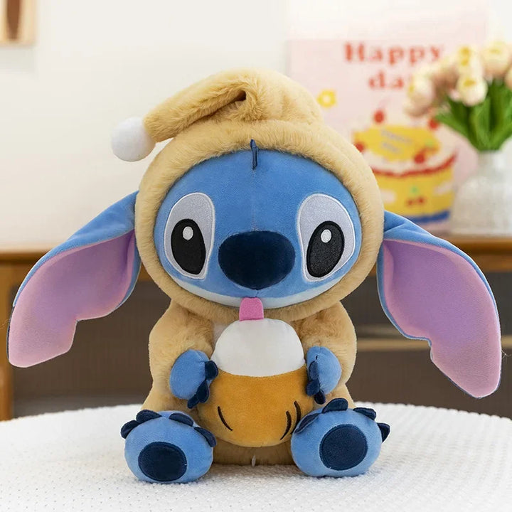 Cartoon 28/80CM Disney Lilo and Stitch Plush Doll Toy Anime Stuffed Kawaii Scrump Stich Soft Plushie Kids Xmas Gifts Birthday