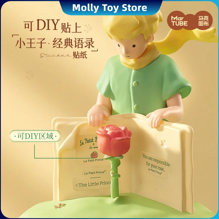 Martube Le Petit Prince Rose Music Box Rotating Creative Boyfriend Girlfriend Bestie Birthday Valenti Gift Romantic Desk Decor