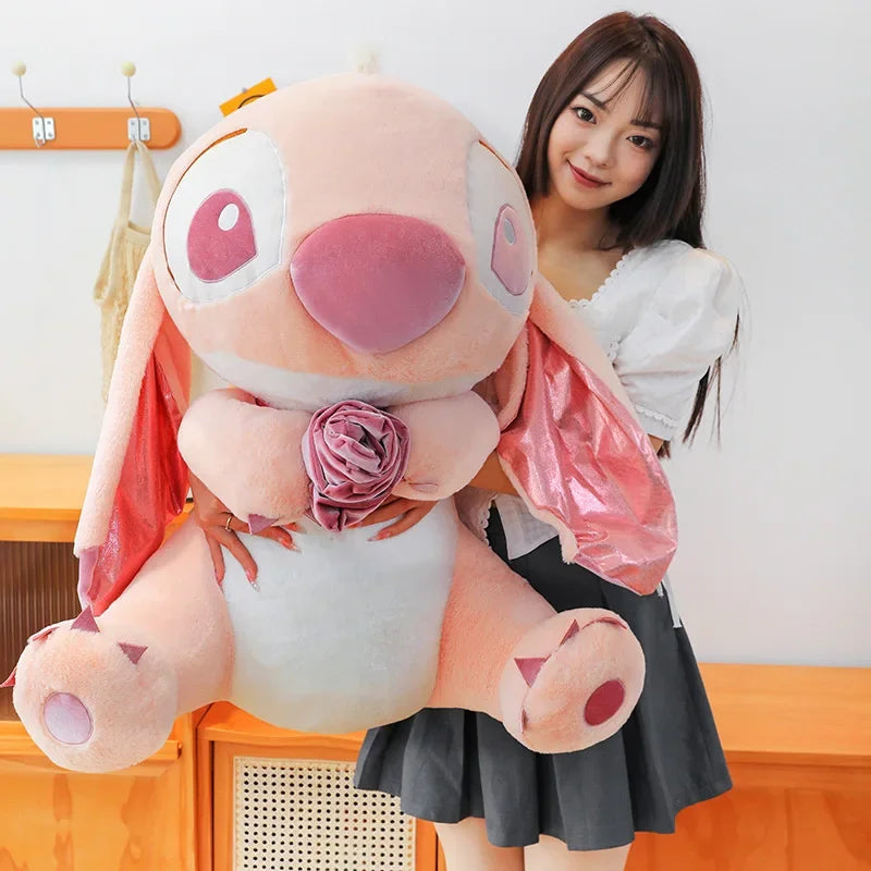 30-60cm Disney Lilo and Stitch Plush Toys Rose Gold Anime Plushie Stich Dolls Pillow Cute Stuffed Toy Children's Birthday Gift
