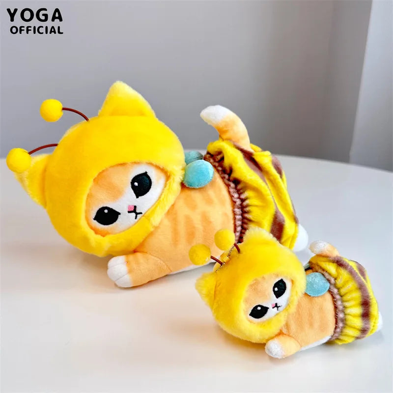 Kawaii Japanese Cartoon Mofusand Shark Cat Cos Bee Series Plush Toy Creative Soft Stuffed Doll Children Girls Boys Birthday Gift