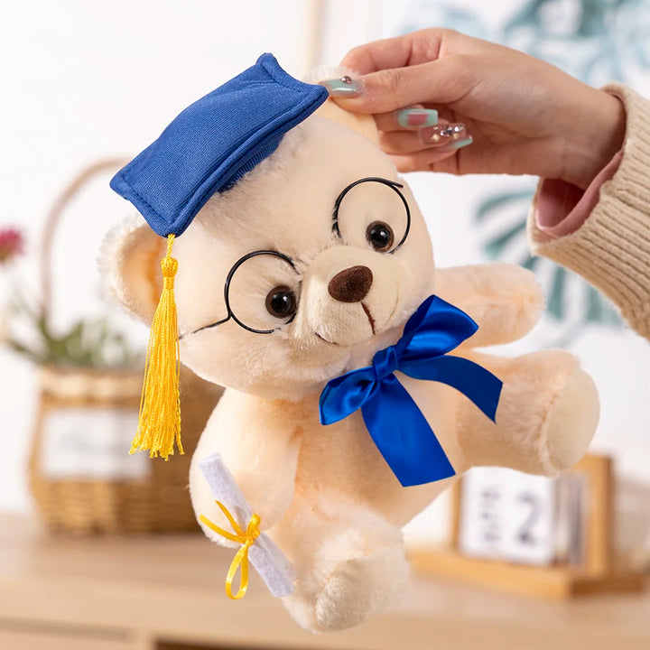 Graduation Bear Plush Toy Cute Teddy Bear Soft Doll Boys Girls Students Graduation Gift