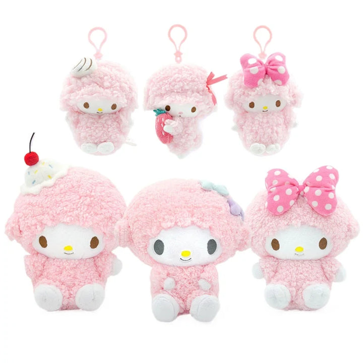 Sanrio Kawaii My Sweet Piano Melody Keychain sanime plush Backpack Pendant Cute Stuffed Doll Coin Purse Wallet Birthday Gift