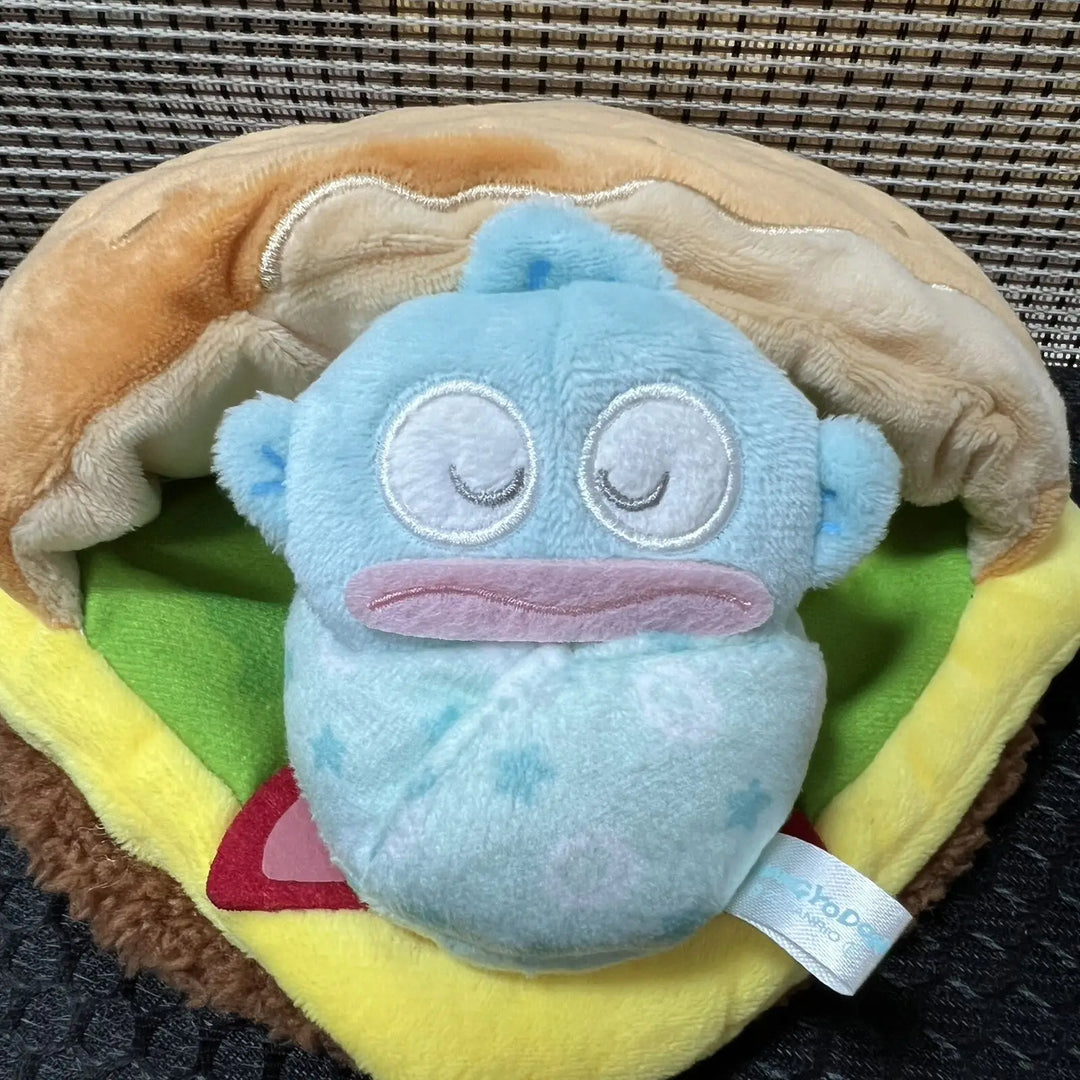 Sanrio Kawaii My Melody Cinnamoroll Japanese Cartoon Hangyodon Baby Sleeping Bag Fish Plush Toys Backpack Pendant Keychain Gift