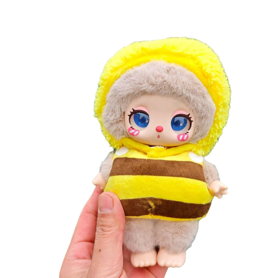 17cm Labubu II Idol Doll Sitting At A Party Transformed into Little Bee Baby Clothing Korean Kpop Exo Clothing, DIY Gift