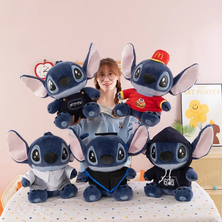 35-45cm Disney Lilo and Stitch Plush Toys Anime Cartoon Plushie Stuffed Uniform Stich Dolls Kawaii Pillow Kids Birthday Gifts