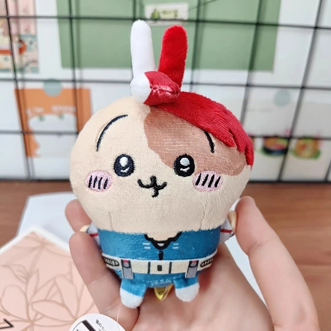 Kawaii My Hero Academia plush keychain Self-deprecating Bear Plush Toys Hachiwares Anime Usagi Plush Toy Backpack Pendant gift
