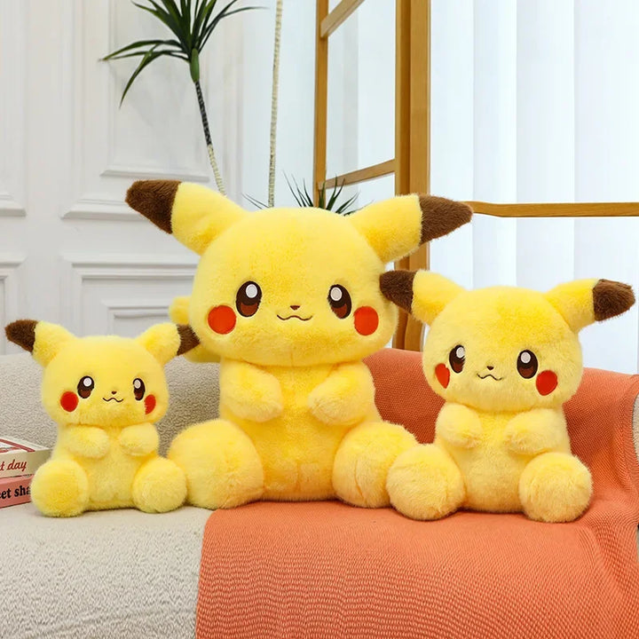 35/60cm Pikachu Pokemon Plush Toys Anime Doll Cartoon Large Pokémon Pikachued Plushie Kawaii Stuffed Gift for Kids Birthday Xmas