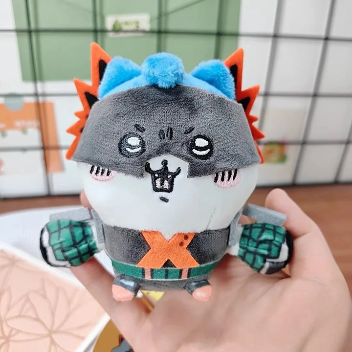 Kawaii My Hero Academia plush keychain Self-deprecating Bear Plush Toys Hachiwares Anime Usagi Plush Toy Backpack Pendant gift