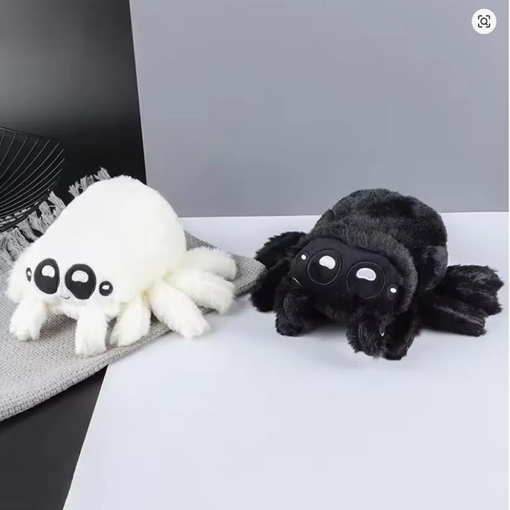 Scary Black Spider Plush Toys Realistic Wild Animal Spider Stuffed Dolls Simulation Insect Soft Plushie Halloween Party Gifts