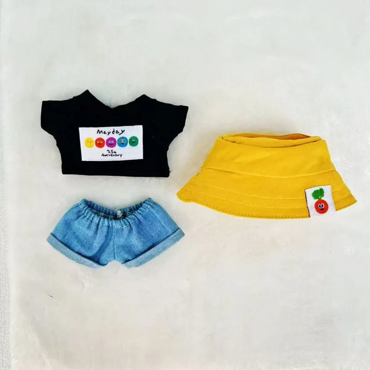 Doll Clothes Only for 15/17cm Vinyl Labubu I II III Mayday Tour Concert Outfit Set Macaron Charm Compatible Kpop Concert Fashion