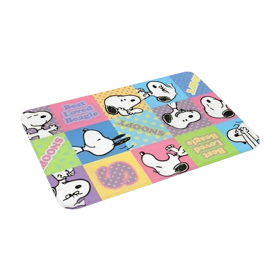 Cartoon Snoopy  Bathroom Rugs Mat Quick Dry  Bath Rugs Mats Carpet Non-Slip for Kitchen Shower