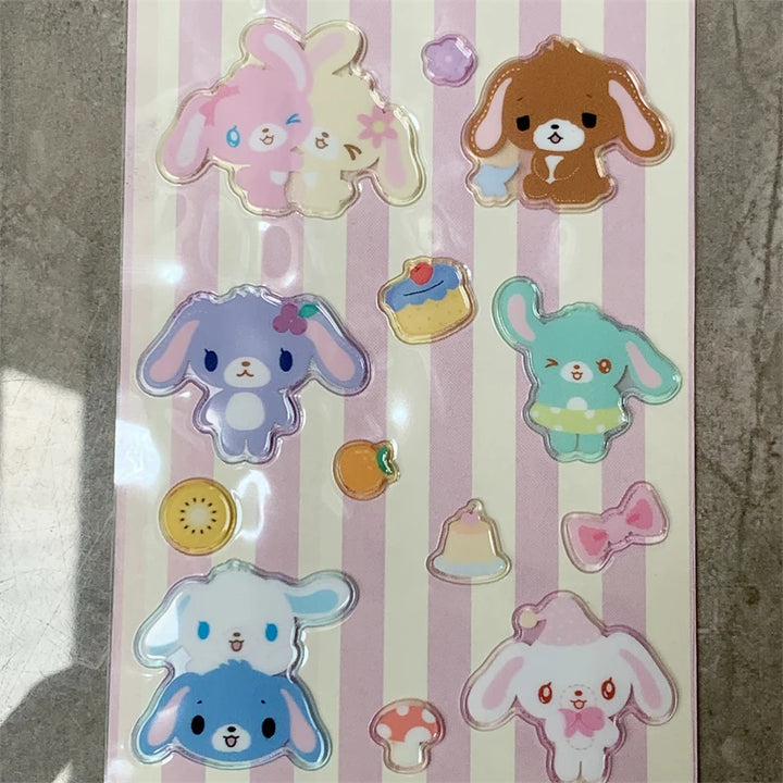 Kawaii Sugarbunnies Stickers Three-D Cartoon Bunny Cute Laptop Notebook Sticker Book Decor