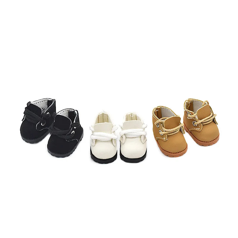 Mini 15cm/17cm Labubu Doll Shoes Martin Boots in Three Colors With First And Second Generation Labubu Plush Dolls