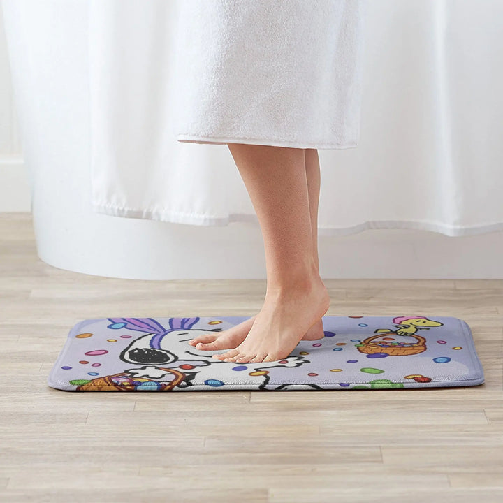 Happy Easter Eggs Snoopy Memory Foam Bathroom Rugs Ultra Soft Non-Slip  Carpet Bath Mat Water Absorbent for Kitchen Shower