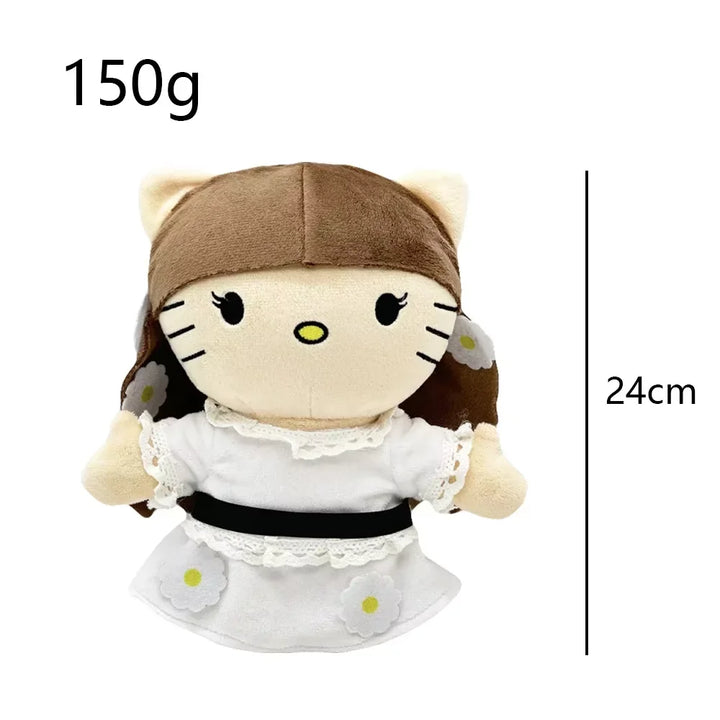 24cm Selena Lana Del Rey Hello Kitty Plush Doll White Dress Girls Figure Stuffed Toys Cute Boys Girls Fans Collect Gift