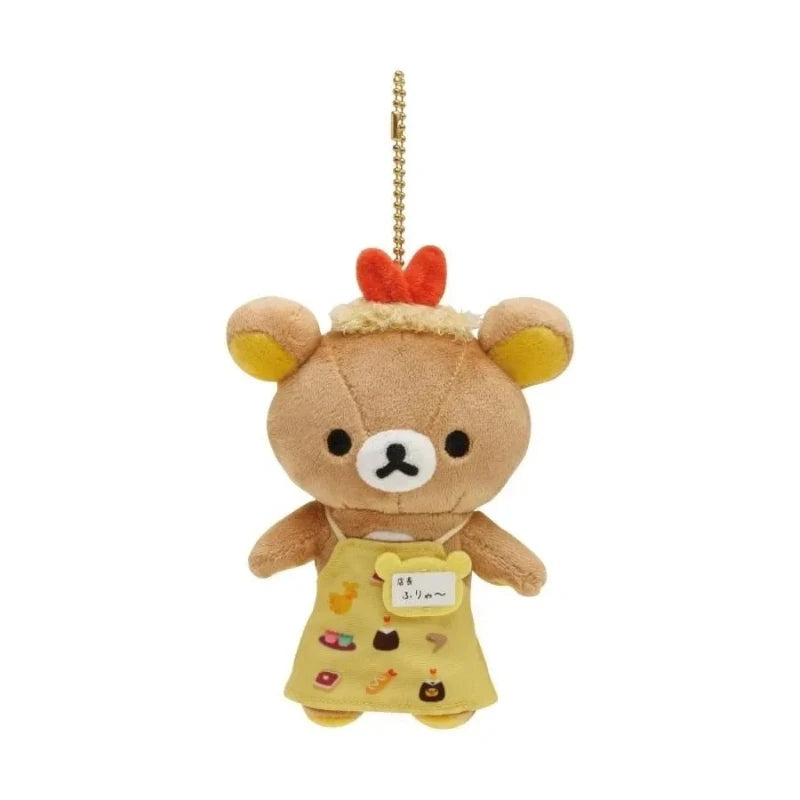 New Kawaii Rilakkuma Store Manager Limited Series Plush Doll Pendant 20th Anniversary Popular BearDoll Bag Pendant Keychain Gift