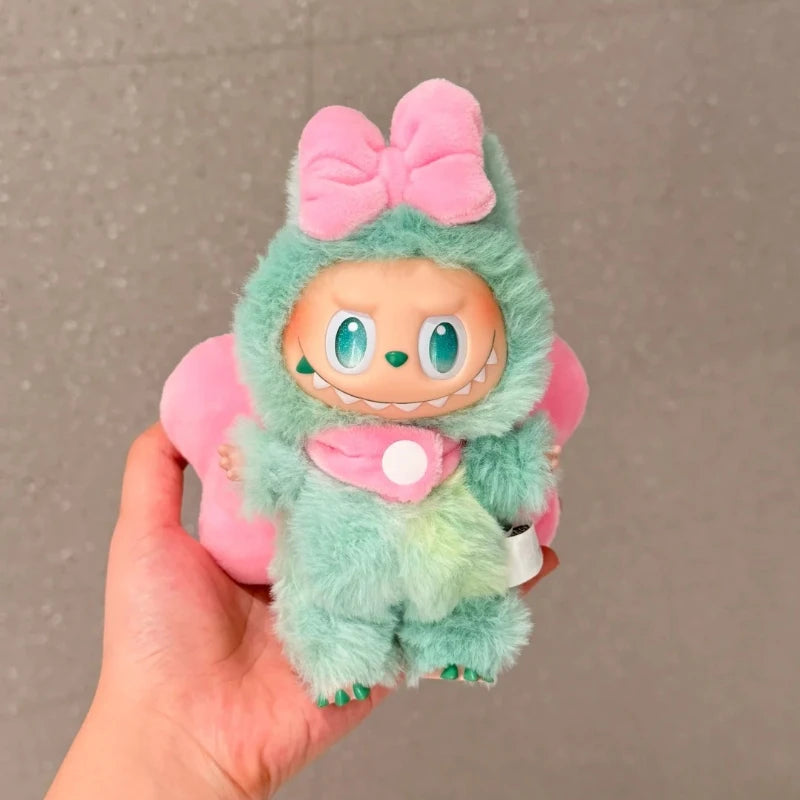 15/17cm Labubu I II III Doll Replacement Clothes Bow Hairband Fashion Suit for Ropa all 17cm Plush Doll Labubu Accessories