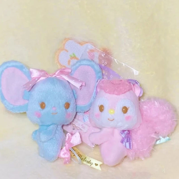 My Melody Best Friend little squirrel Cute Plush Keychain Pink Squirrel Soft Fluffy  Doll Kawaii Stuffed Animal Anime Backpack