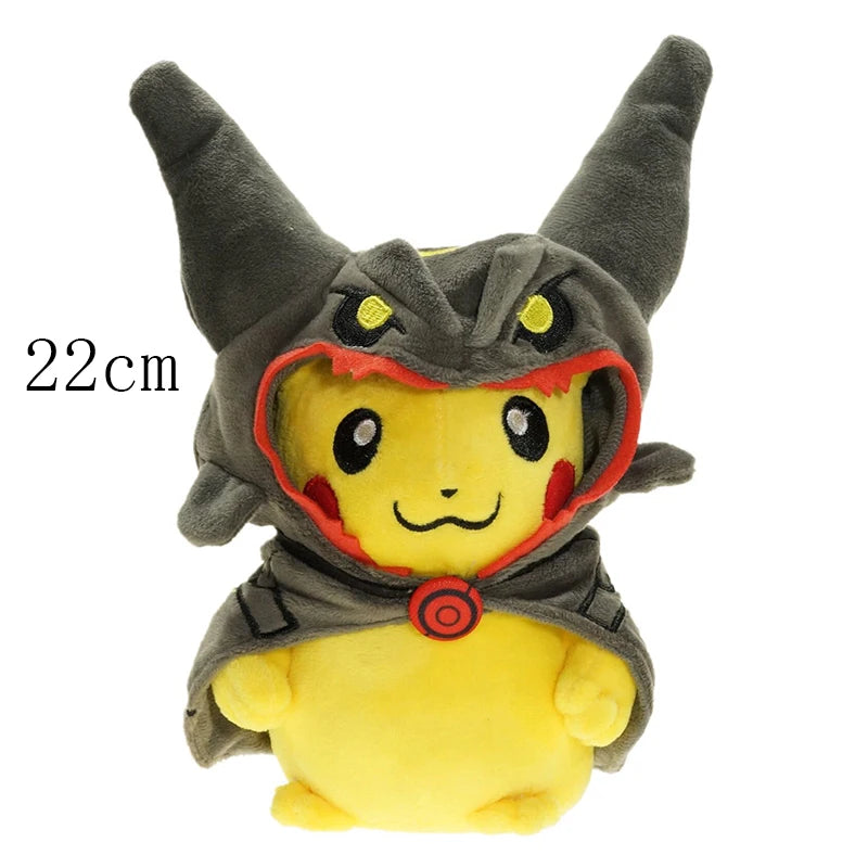 Cos Eevee Pikachu Cosplay Plush Toys Pikachu Peluche Mimikyu Lucario Charizard Garchomp Stuffed Animal Doll Collectible Gift