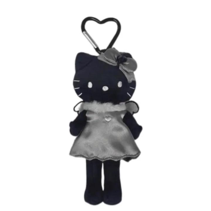 Kawaii 15cm sanrio Angel Series NIC Hello Kitty plush Keychain Long Legs black skin Kitty doll Pendant Heisei y2k Bag charm gift