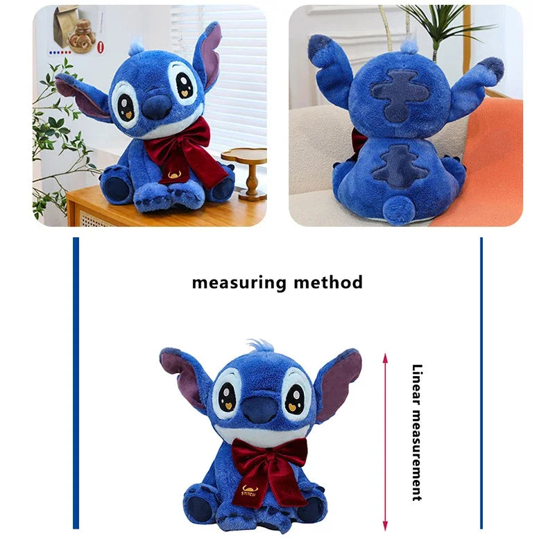 25/65cm Lilo and Stitch Disney Plush Toys Classics Kawaii Anime Cartoon Plushie Scarf Stich Dolls Soft Stuffed Gift for Kids
