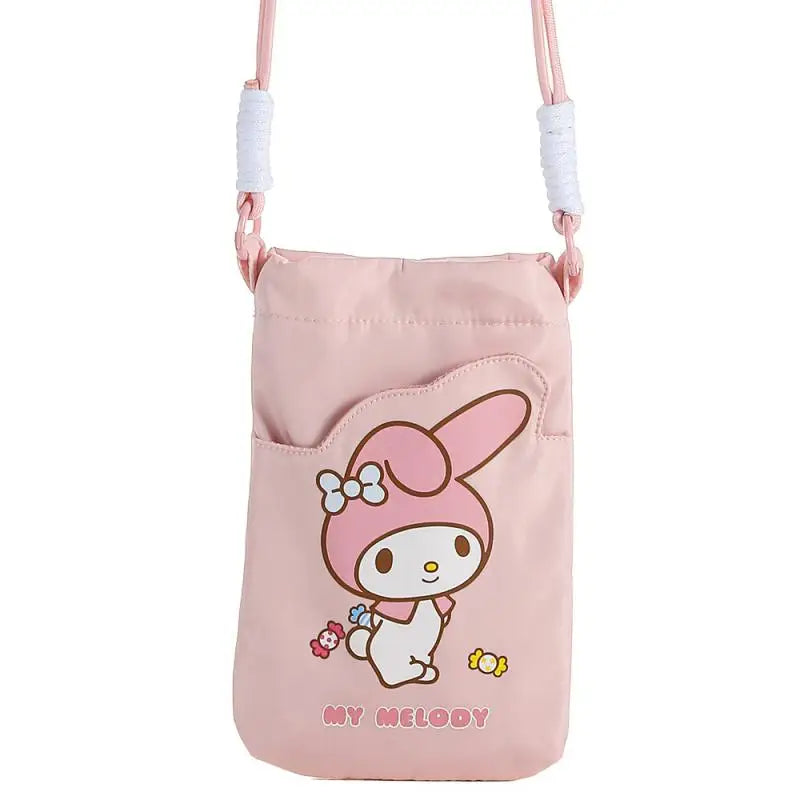 Sanrio Hello Kitty Cinnamoroll Kawaii Cartoon My Melody Crossbody Phone Bag Children's Storage Bag Birthday Gift Peripherals