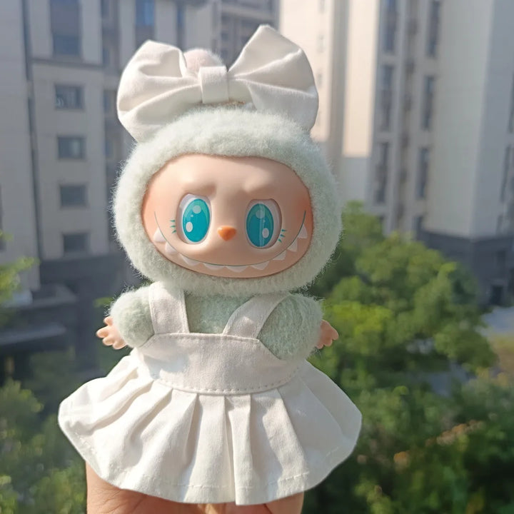 Clothes For Labubu Dolls 15/17Cm For LABUBU Sitting Party 1St 2Nd 3Rd Gen Skirt Apparel Accessories