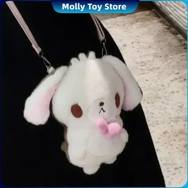 Kawaii Sanrio Sugarbunnies Plush Messenger Bag Cartoon Cure Double-Sided Bag Shirousa Kurousa Large Capacity Shoulder Bag Gifts