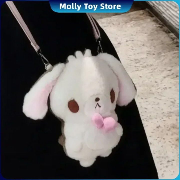 Kawaii Sanrio Sugarbunnies Plush Messenger Bag Cartoon Cure Double-Sided Bag Shirousa Kurousa Large Capacity Shoulder Bag Gifts