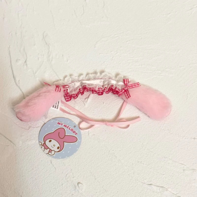 Sanrio Doll Hat  for Labubu Accessories Kawaii Hello Kitty Kuromi Melody Lolita style hairband Pendant Cute Cap Decoration Gift