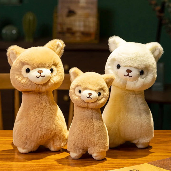 Simulated Kawaii Furry Alpaca Plush Toys Stuffed Cartoon South American Lamb Dolls Cute Sheep Model Girls Birthday Gifts