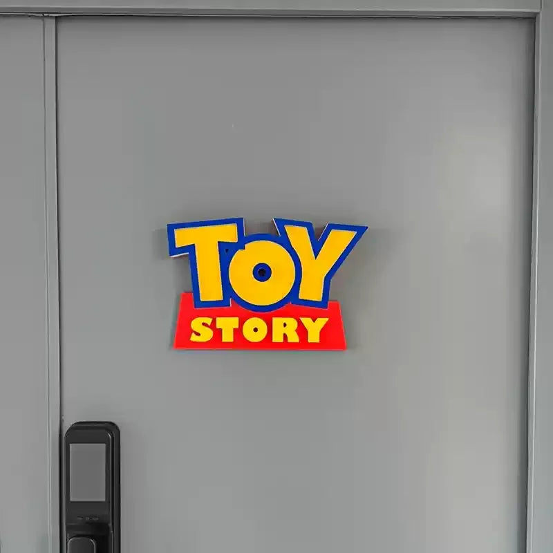 Anime Toy Story Toy Story 3d Logo Magnetic Attraction Signage Living Room Home Decor Children'S Room Ornament Party Birthday Gif
