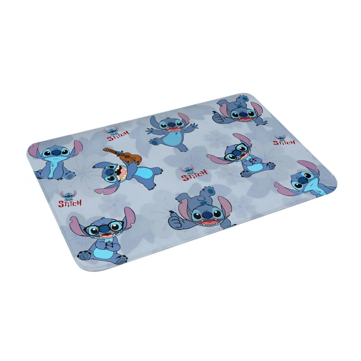 Cartoon Stitch and Angel Bathroom Rugs Mat Extra Soft and Absorbent  Bath Rugs Mats Carpet Non-Slip for Shower Tub
