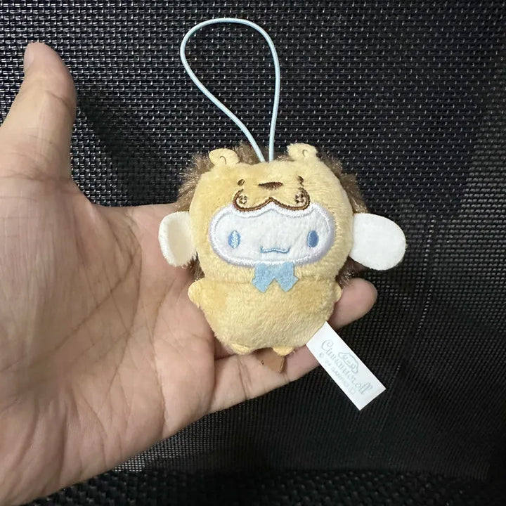 Sanrio Kuromi My Melody Plush Toys Kawaii Cartoon Hangydon Lion Sloth Cross Dressing Keychain Backpack Pendant Decoration Gift