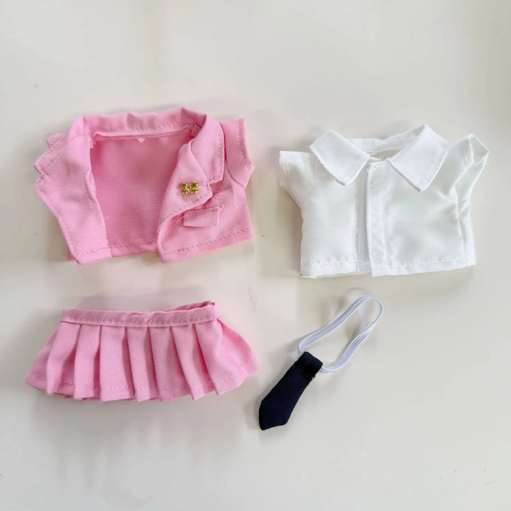 Labubu Doll III Clothes Uniform Set School Wear 15/17cm Plush Doll'S Clothes Labubu I II Idol Dolls Sitting Party Accessories
