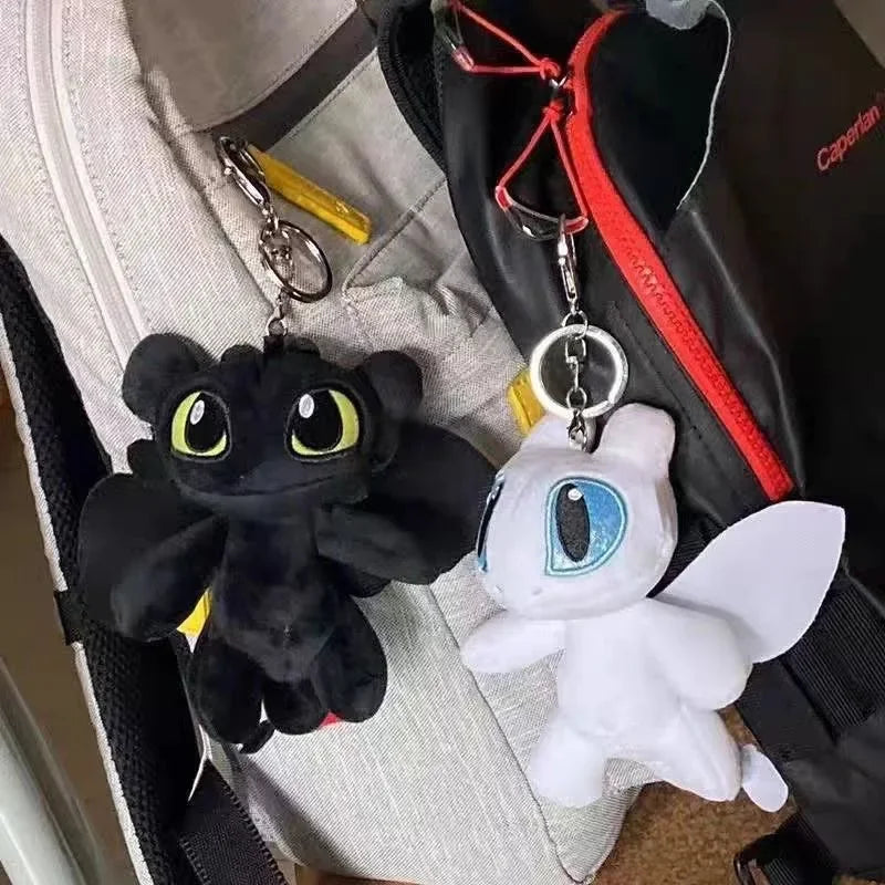 Cute Toothless Creative Pendant Plush Keychain Cartoon Peripheral Dolls School Bag Accessories Friends Children Christmas Gifts