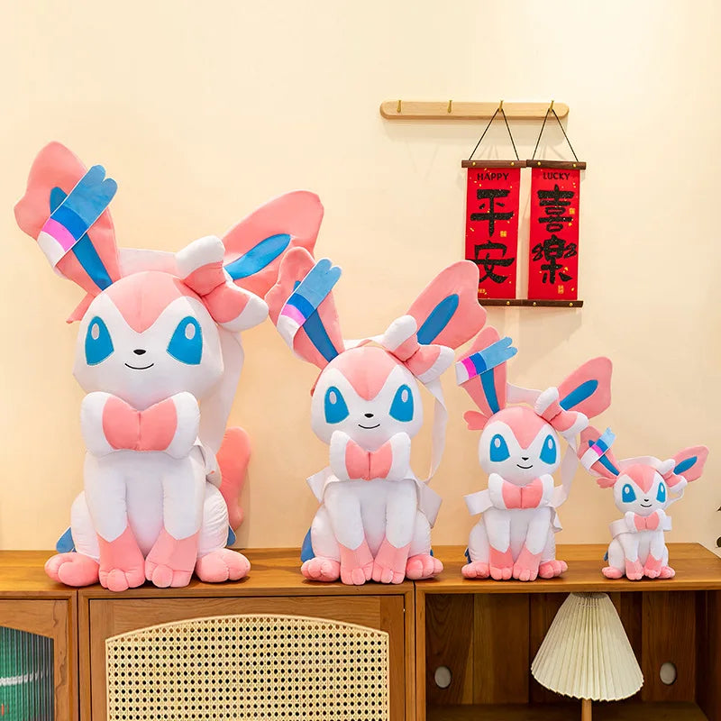 Pokemon Sylveon Plush Toys Pokémon Anime Plushie Dolls 25-75cm Kawaii Soft Pillow Eevee Stuffed Christmas Gifts for Childrens