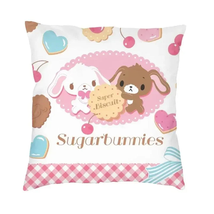 Sugarbunnies Cushion Cover  Print Anime Manga Throw Pillow Case for Sofa Fashion Pillowcase Home Decoration