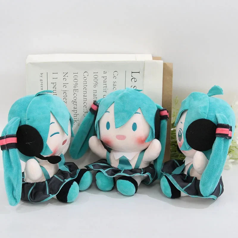 20cm Hatsune Miku Plush Doll Anime Plushie Pendant Peripheral Kawaii Doll Cartoon Children Girl Gifts Student Toy