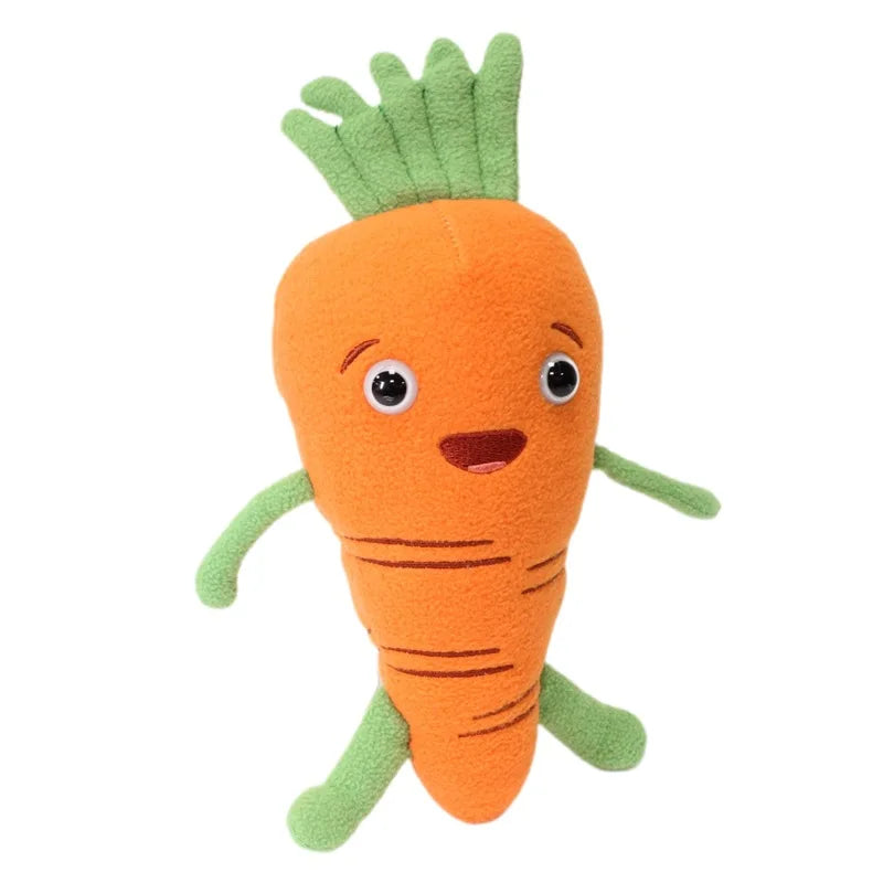 New Creative Cute Children Fruit Vegetable Plush Toys Realistic Carrot Dolls Parent-Child Educational Soft Stuffed Playtime