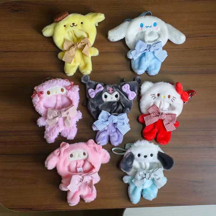 Hot Jumpsuit Kuromi Hello Kitty my sweet piano For LabubuClothes Crossbody Bag Labubu Outfit Cotton Doll Dress Hat Accessories