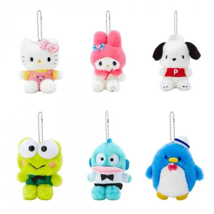 Sanrio Hello Kitty Kero Kero Keroppi Kawaii Cartoon Retro Nostalgia Hello Kitty Plush Backpack Pendant Keychain Decorative Gift